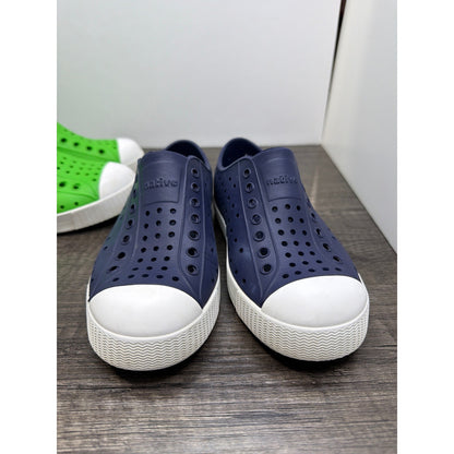 Native Jefferson Shoes Bundle Kids 13 Green Navy Blue Slip On Sneakers5
