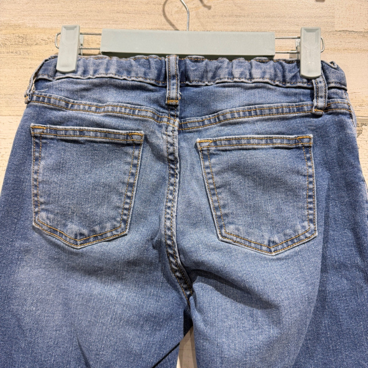 Old Navy Built-In Tough Straight Jeans Boys 10 Plus Blue Denim Stretch3