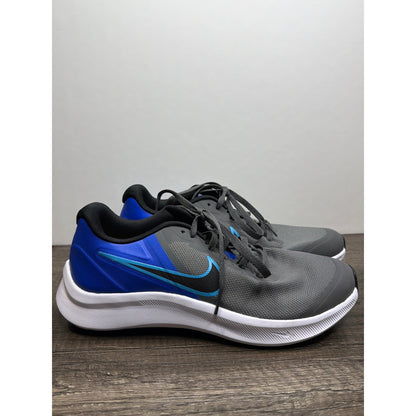 Nike Star Runner Boys Size 6Y Grey Blue Athletic Sneakers Sporty EUC0