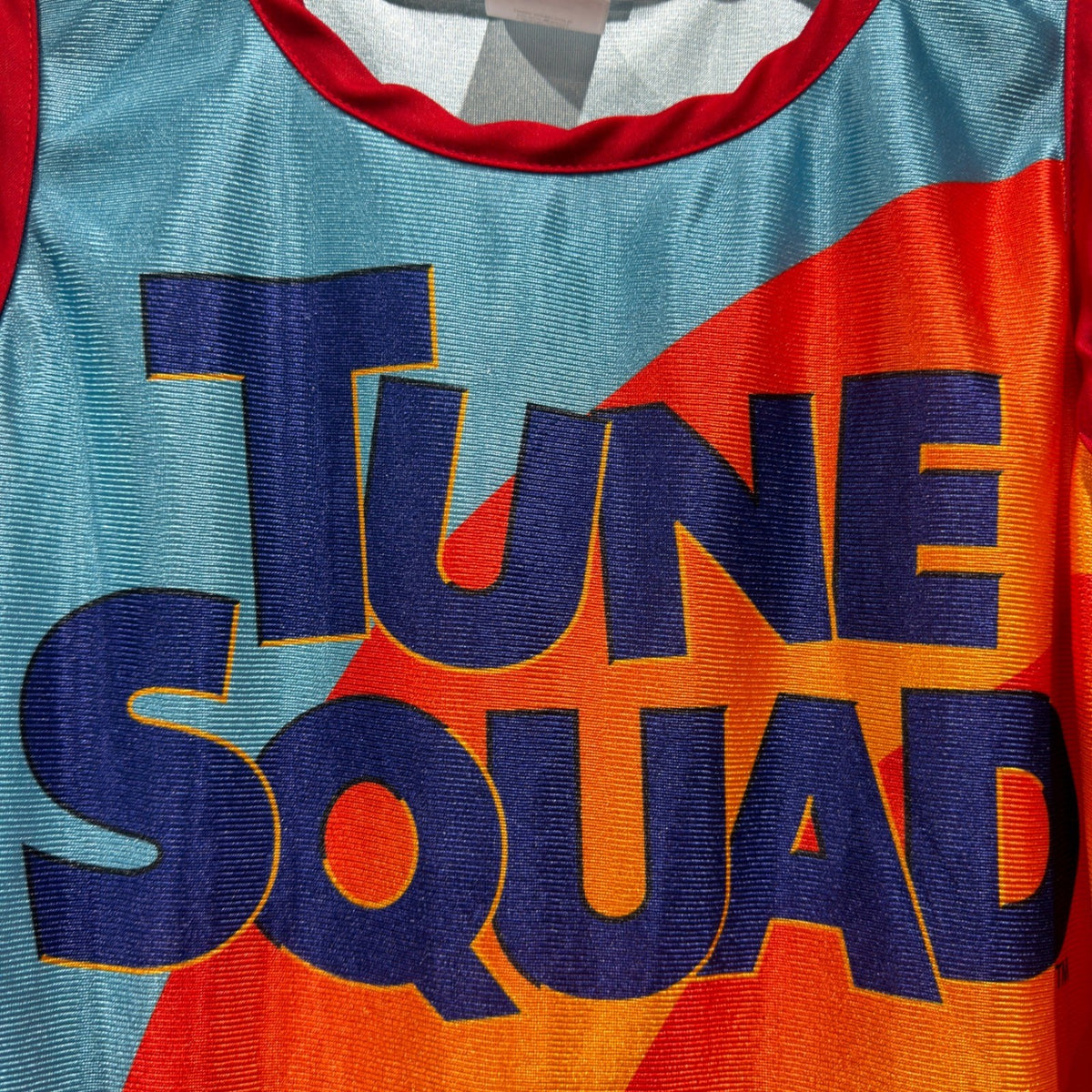Space Jam Tune Squad Basketball Jersey Men S Blue Orange Movie Era4