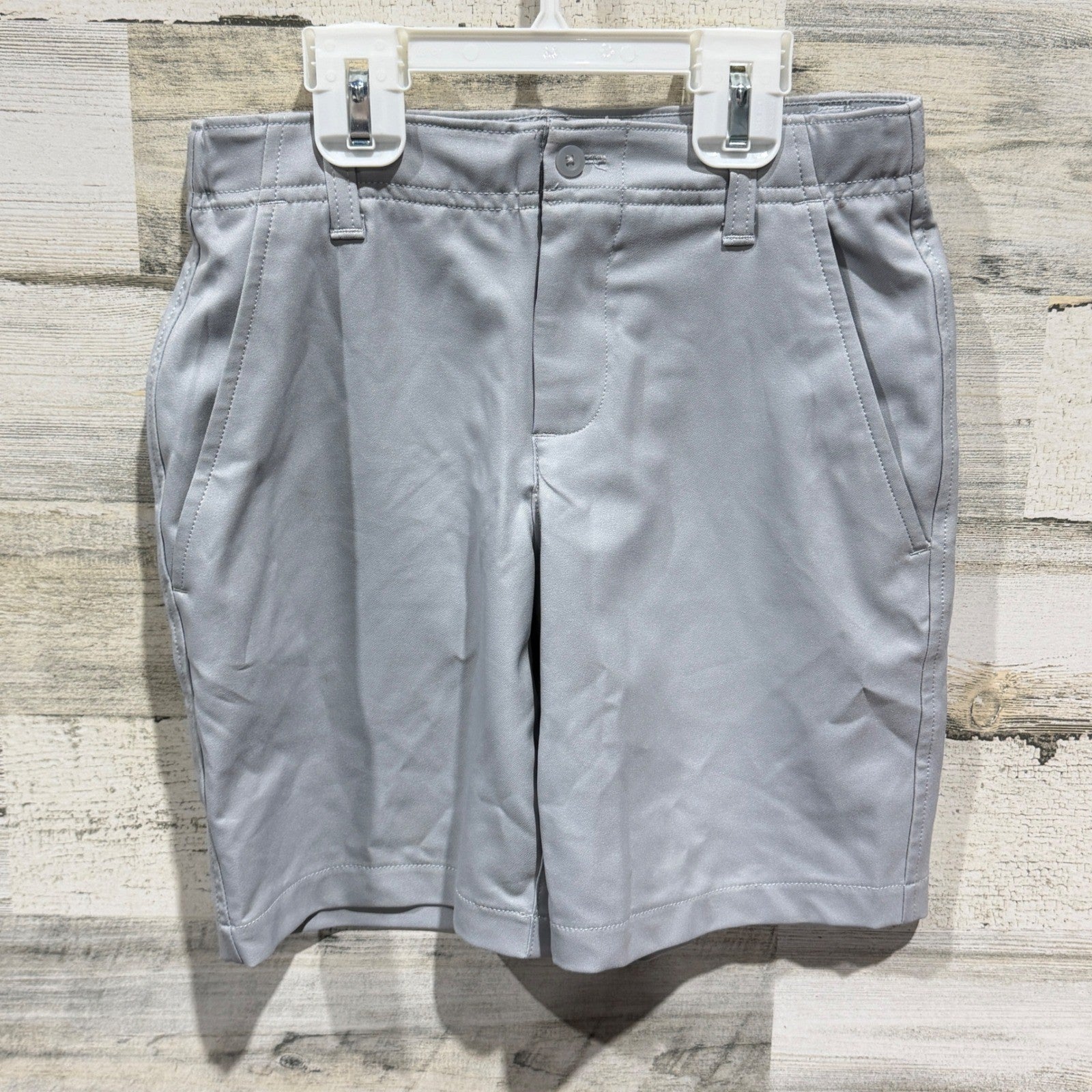 Under Armour Golf Shorts Boys Small Gray Performance Golfcore *Flawed0
