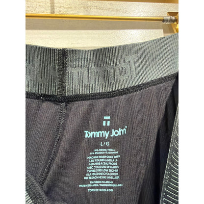 Tommy John Lounge Pants Men Large Black Second Skin Jogger EUC2