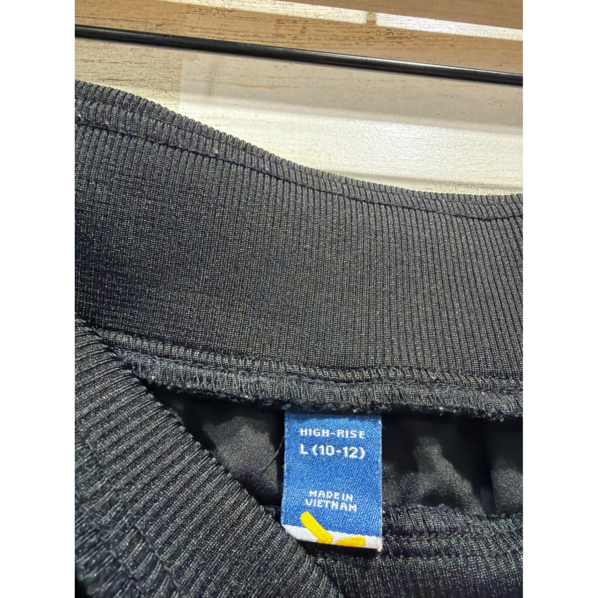 Old Navy Track Pants Girls 10/12 Black Mesh Trim Wide Leg Gorpcore EUC2