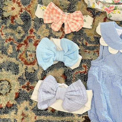 Mud Pie Baby Starters Romper Lot Girls 6-9M Floral Gingham Gauze EUC2