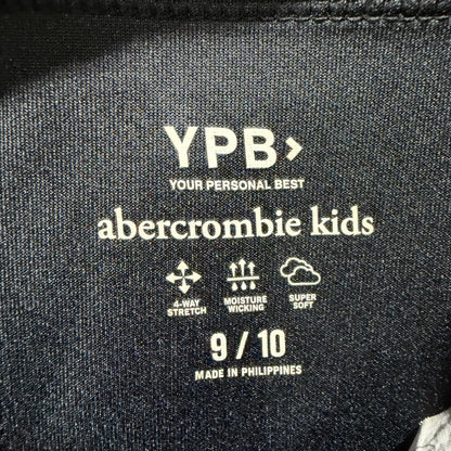 Abercrombie YPB Performance Joggers Boys 9/10 Black Pants Fall Winter Sporty EUC4