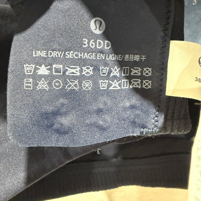 Lululemon AirSupport High-Support Bra 36DD Navy Blue Nylon Performance EUC4