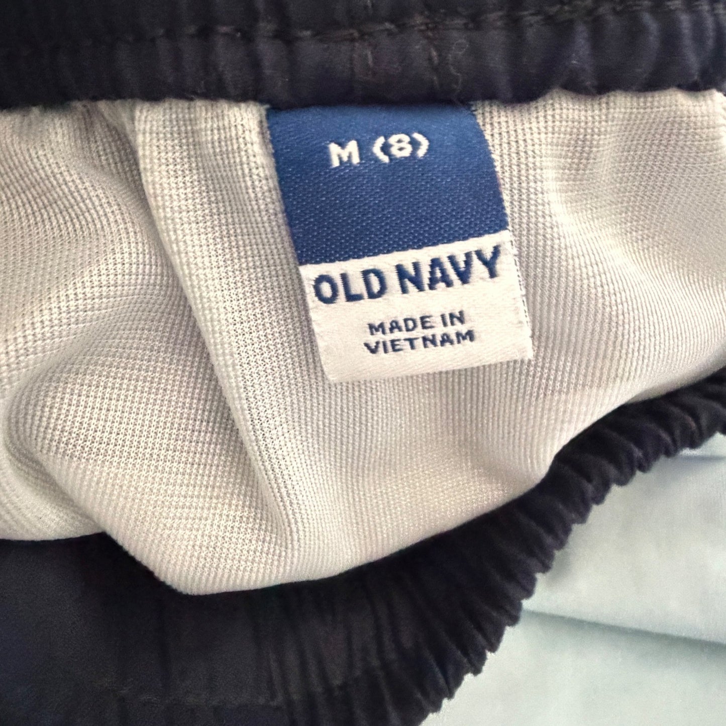 Cat & Jack Old Navy Swim Set Boys 8 Blue Rash Guard Trunks Summer EUC5