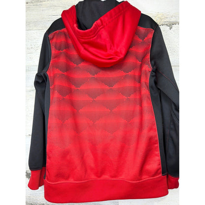 Nike Pullover Hoodie Boys 6 Red Black Graphic Therma-FIT Sportswear GUC*3