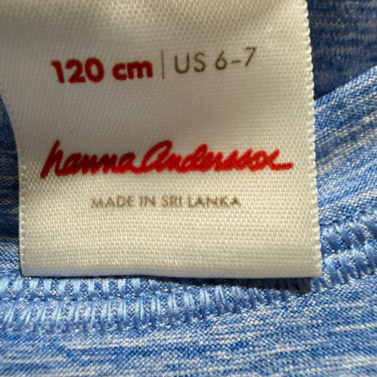 Hanna Andersson Active Tee Boys Size 6-7 Blue Heathered Soft Comfy1