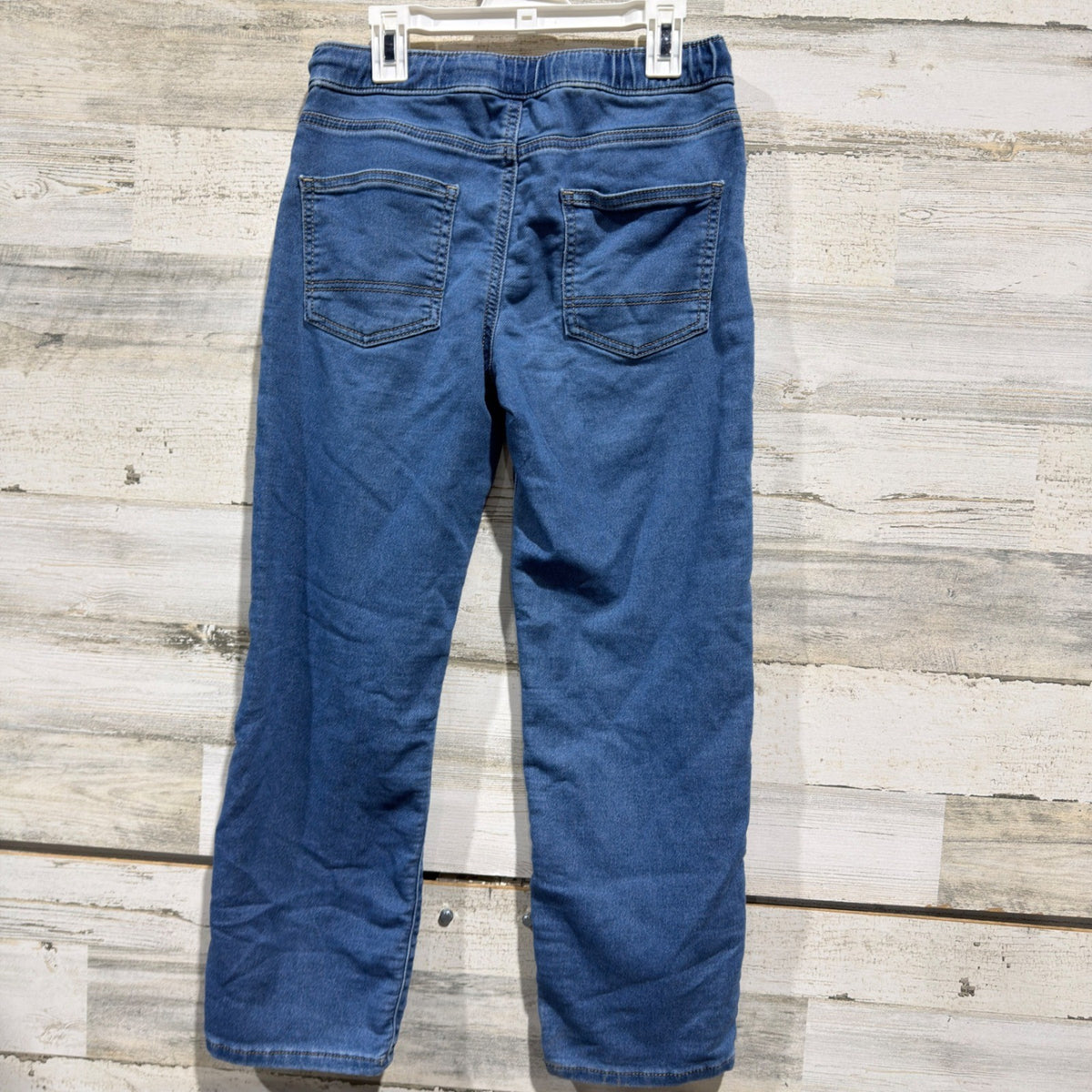 Cat & Jack Athletic Jeans Boys 12 Blue Drawstring Stretch Casual EUC2