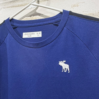 Abercrombie Kids Long Sleeve Tee Lot Boys 15/16 Black Blue Cotton Sporty Classic2