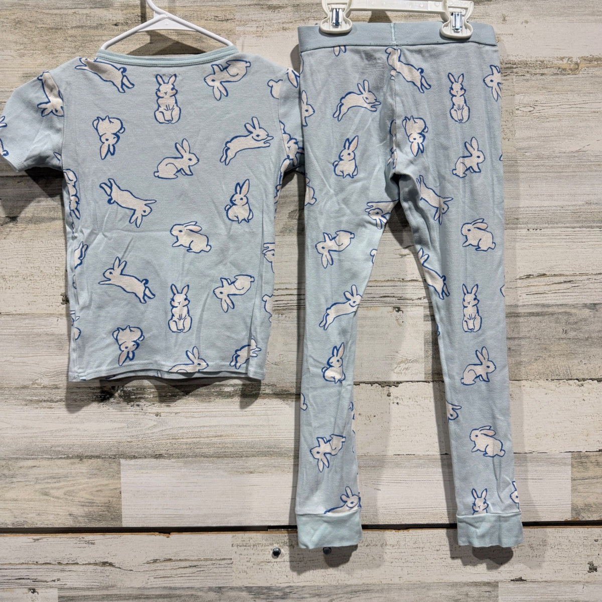Cat & Jack Pajama Set Boys Size 8 Light Blue Bunny Print Sleepwear3