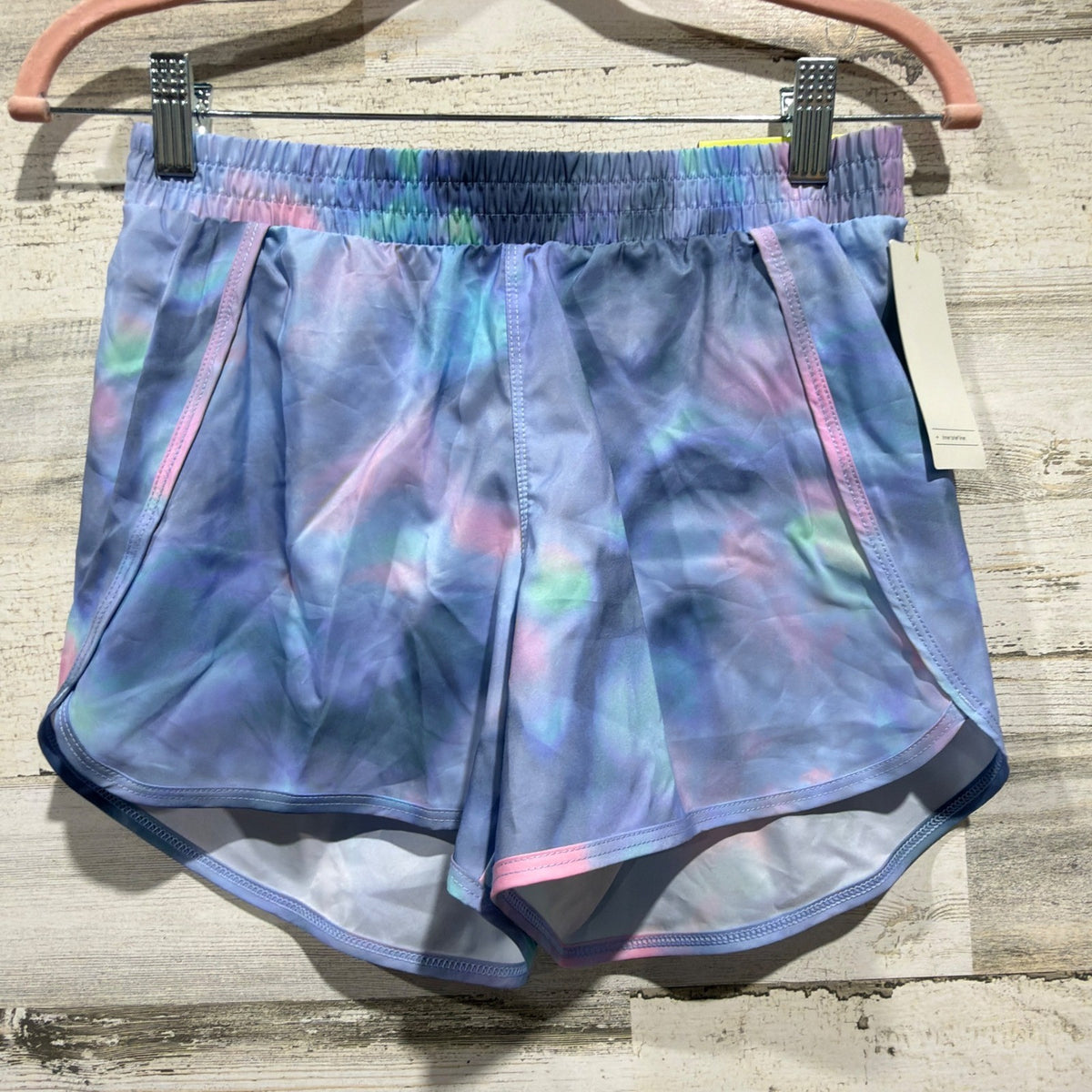 All In Motion Run Shorts Girls XL 14 Vibrant Blue Tie Dye Active Sport NWT0