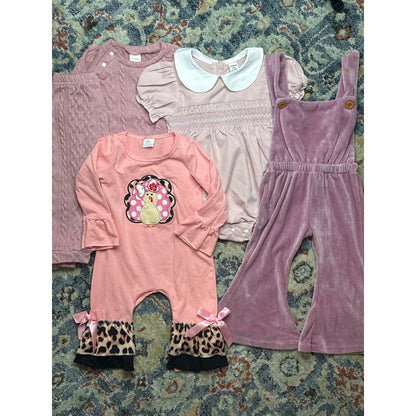 Bailey's Blossoms Shein Boutique Bundle Girls 12-18M Pink Mauve Fall0