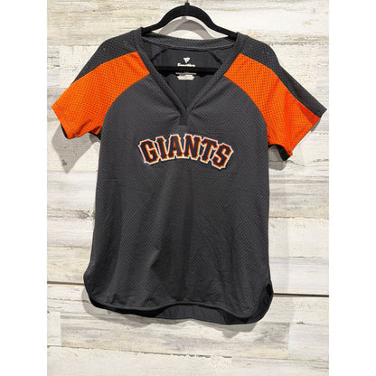 Fanatics SF Giants Jersey Women Medium Grey Orange Mesh Gameday Sporty EUC0