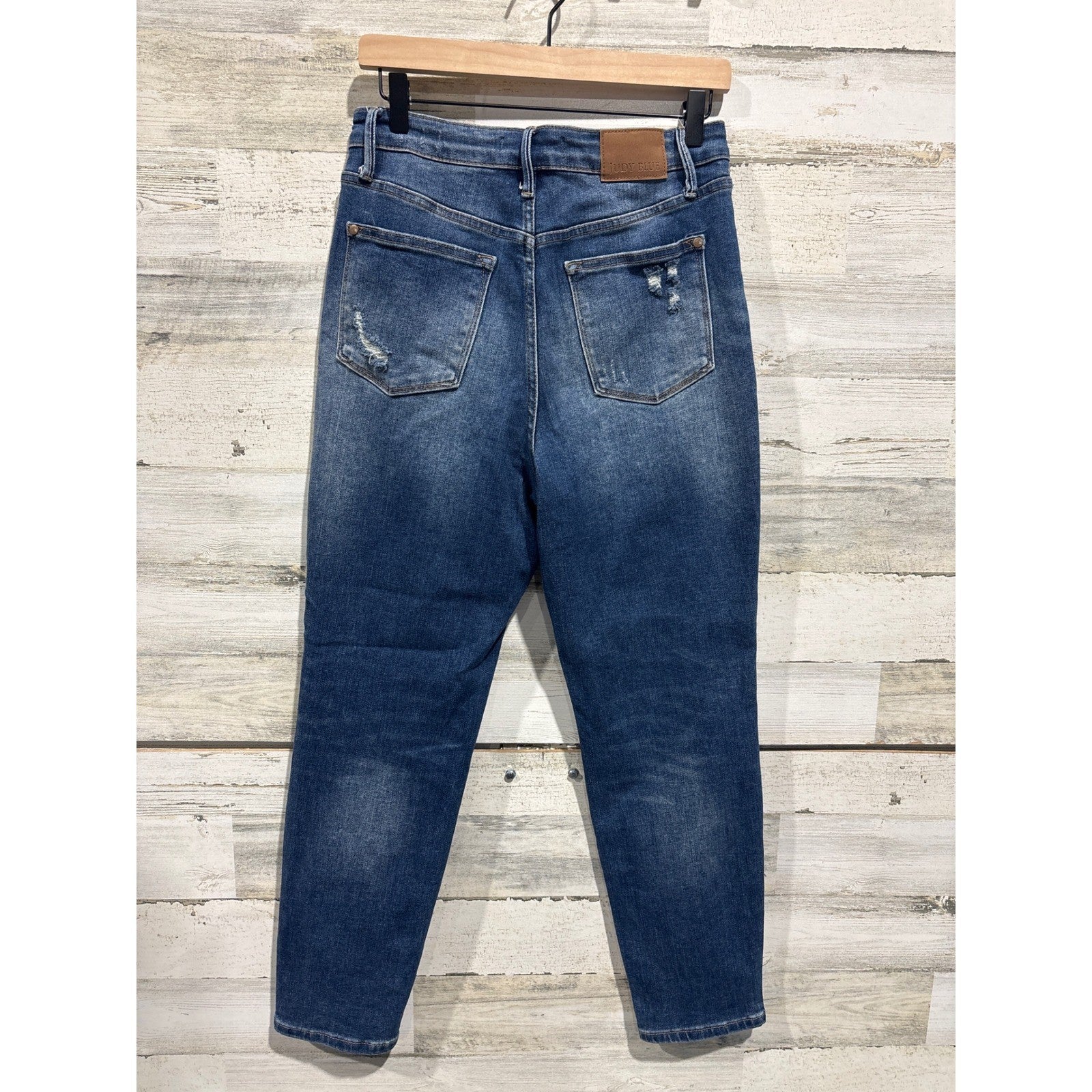 Judy Blue Slim Fit Women 9/29 Dark Blue Distressed High Rise Stretch Denim2