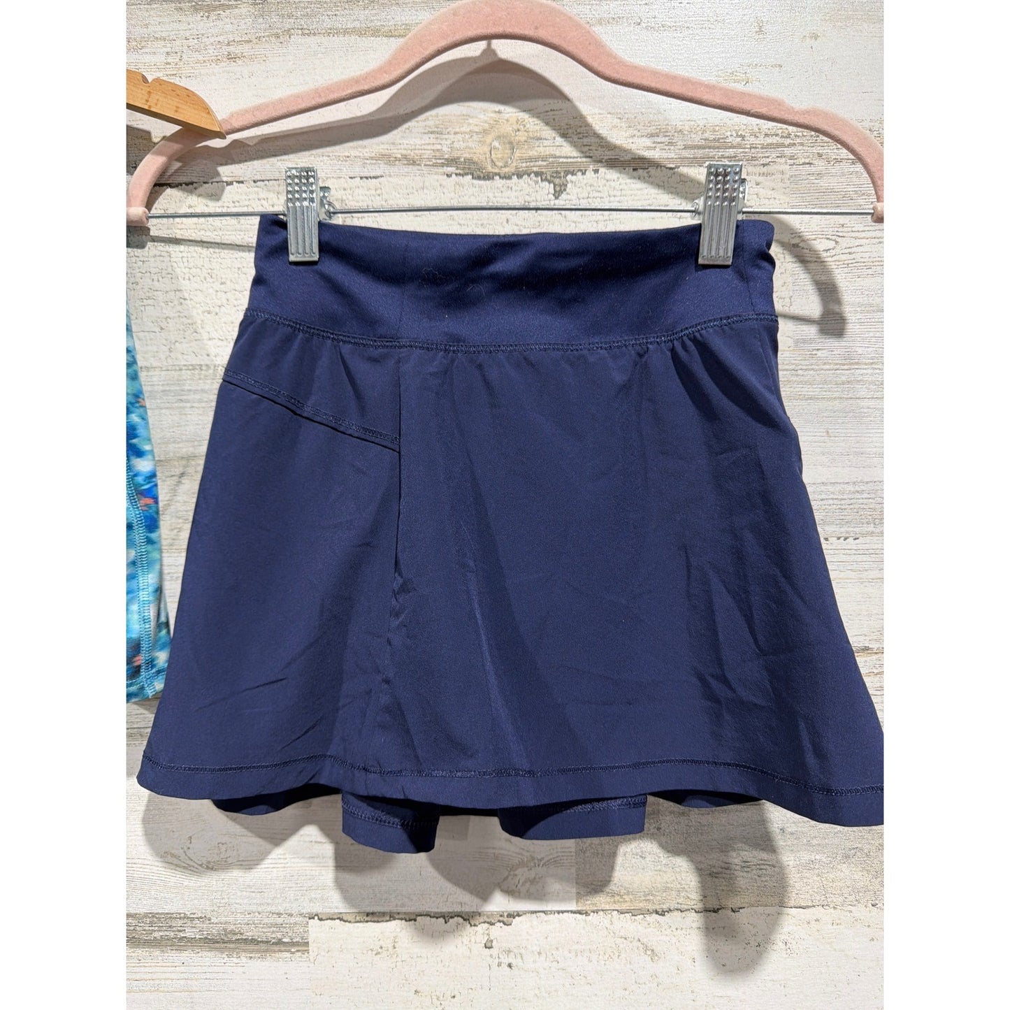 Athleta All In Motion Activewear Lot Girls M 8-10 Blue Floral Skort Top EUC5