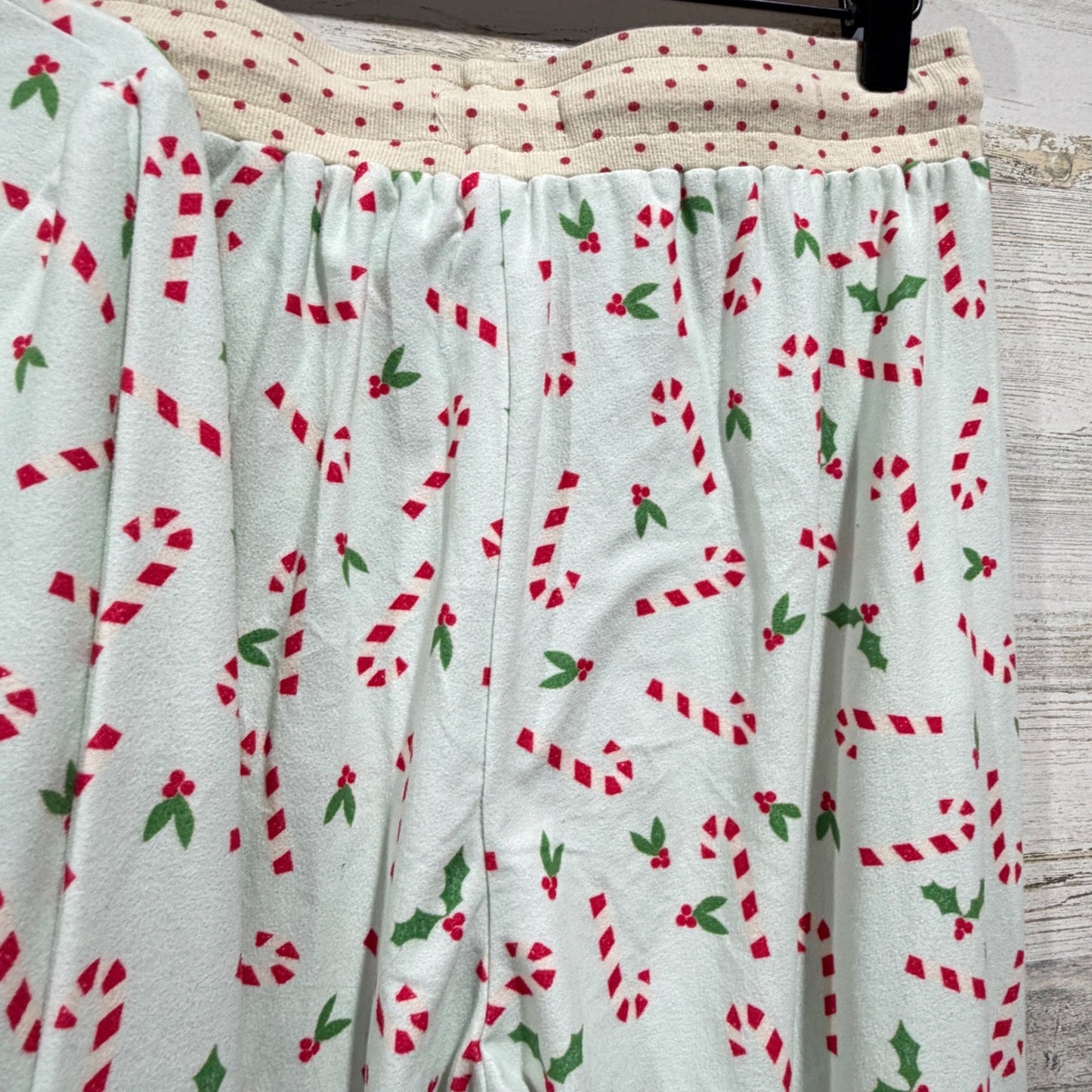 SweetHoney Pajama Set Women M Blue Candy Cane Holiday Festive GUC8