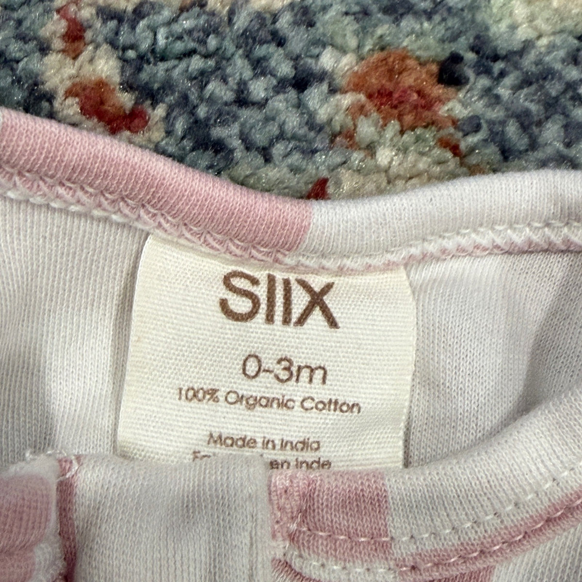 SIIX Cotton On Baby Organic Cotton Bundle Girls 0-3M Pink Floral Check EUC4