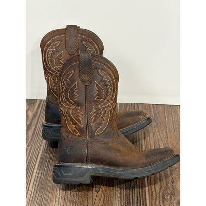 Ariat Western Boots Boys 11 Brown Leather 10042412 Cowboy GUC*Flaws1