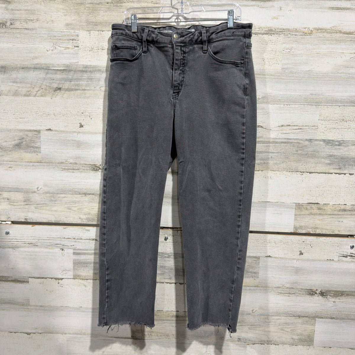 Ava & Viv High Rise Slim Straight Jeans Women 17 Grey Cotton Blend Modern EUC0
