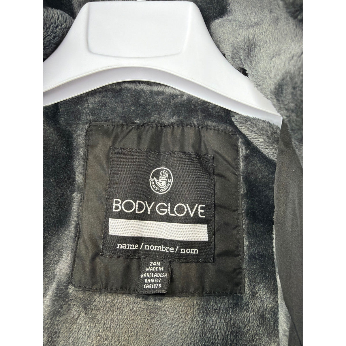 Body Glove Puffer Jacket Boys 24M Black Hooded Faux Fur Winter Gorpcore EUC4