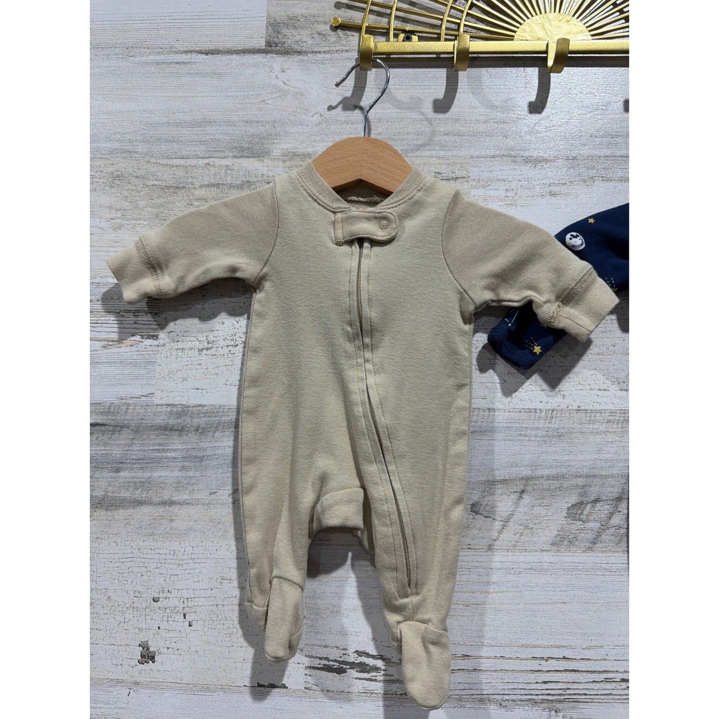 Preemie Boys Sleeper Bundle Tan Navy Space EUC2