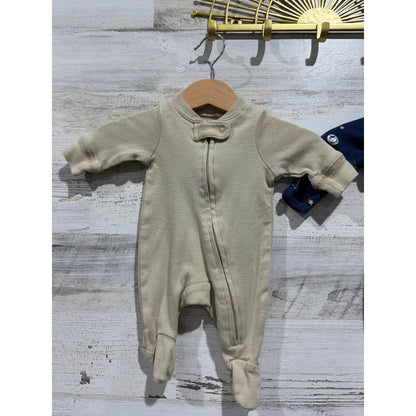 Preemie Boys Sleeper Bundle Tan Navy Space EUC2