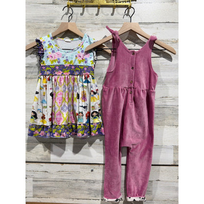 Jessica Simpson Romper & Boutique Princess Dress Girls 4T Pink Floral EUC0