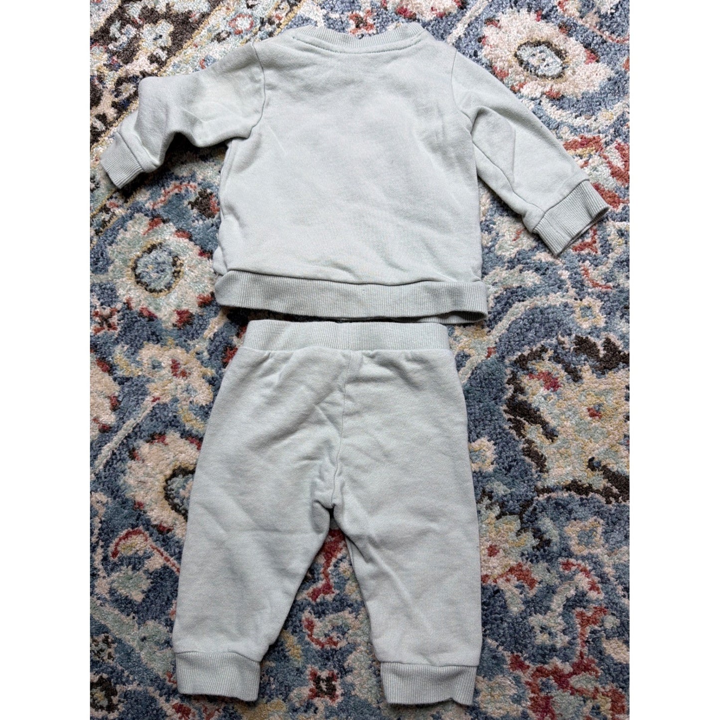 H&M 2-Piece Set Boys 6M Lil Bro Graphic Sweatshirt Joggers Cozy EUC1