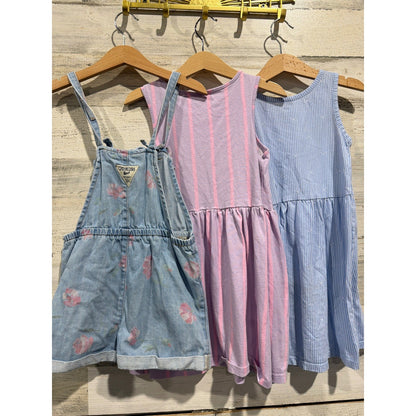 OshKosh Cotton On H&M Dress Lot Girls 5T Multicolor Floral Stripe Summer EUC7