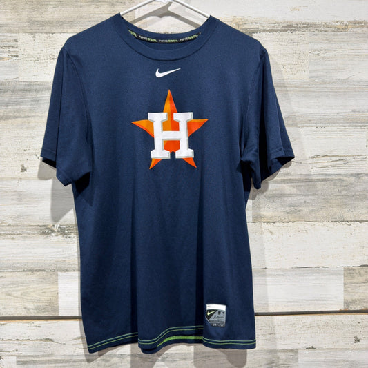 Nike T-Shirt Men M Navy Houston Astros Dri-FIT Authentic Sportswear EUC0