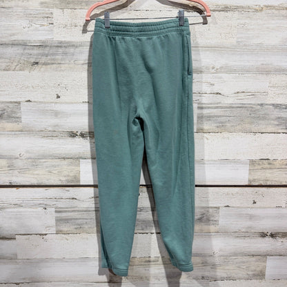 Abercrombie Kids A&F Essentials Joggers Girls 11/12 Green Cotton Blend Casual2