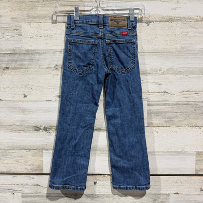 Wrangler Classic Boot Jeans Boys 6 Slim Blue Denim Cotton Stretch Modern EUC2
