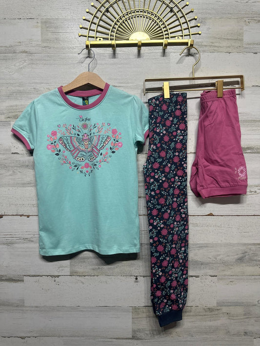 Nano Girls Size 4 Glow in the Dark Butterfly Pajama Set - 3 Pieces NWT0