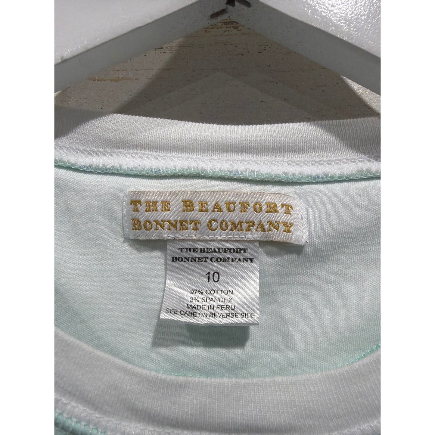 The Beaufort Bonnet Company Pullover Boys 10 Green Blue Golf Print Preppy EUC1
