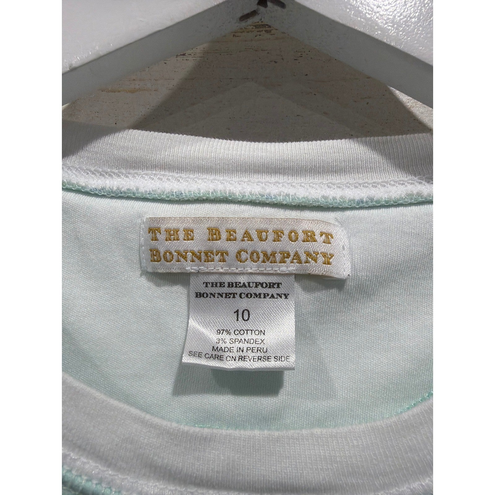The Beaufort Bonnet Company Pullover Boys 10 Green Blue Golf Print Preppy EUC1