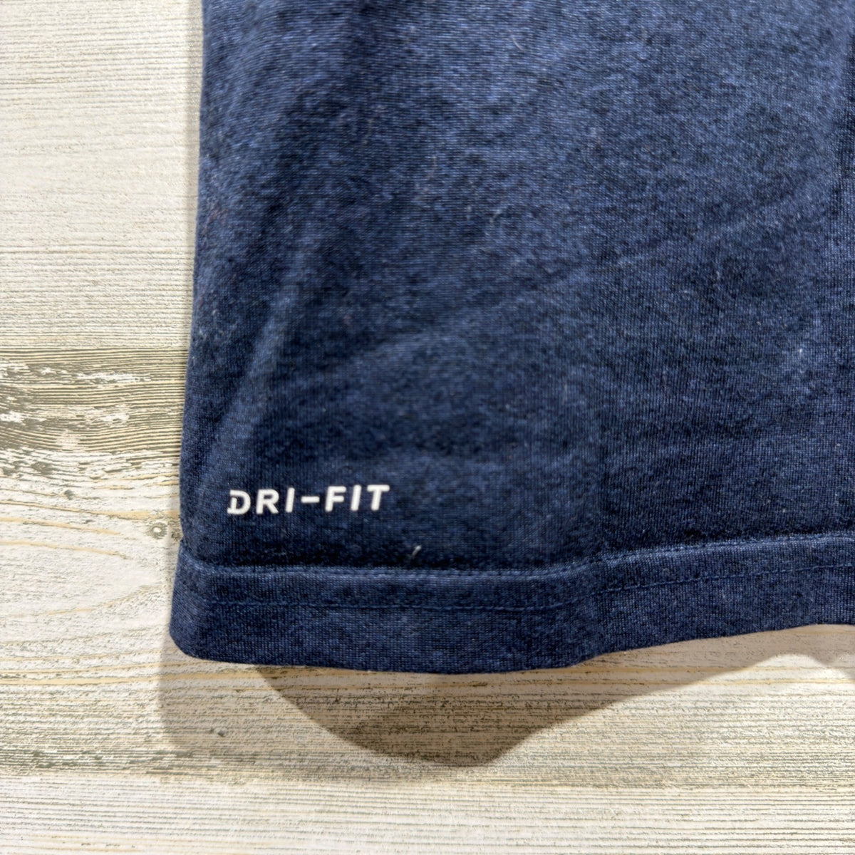 Nike Dri-FIT Swoosh Tee Boys Small Navy Blue Heathered Polyester Sportswear EUC1