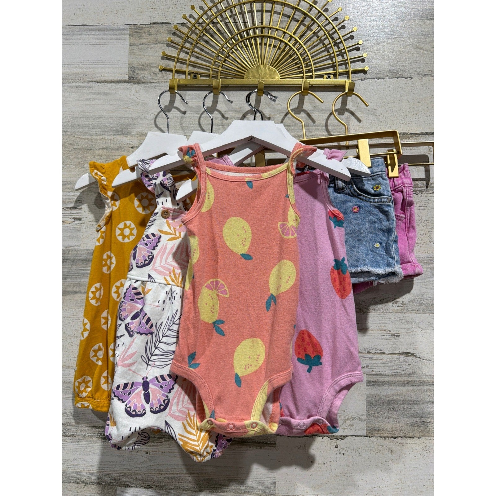 Tea Pekkle Carters Cat&Jack Girls 18-24M Summer Bundle Romper Shorts EUC0
