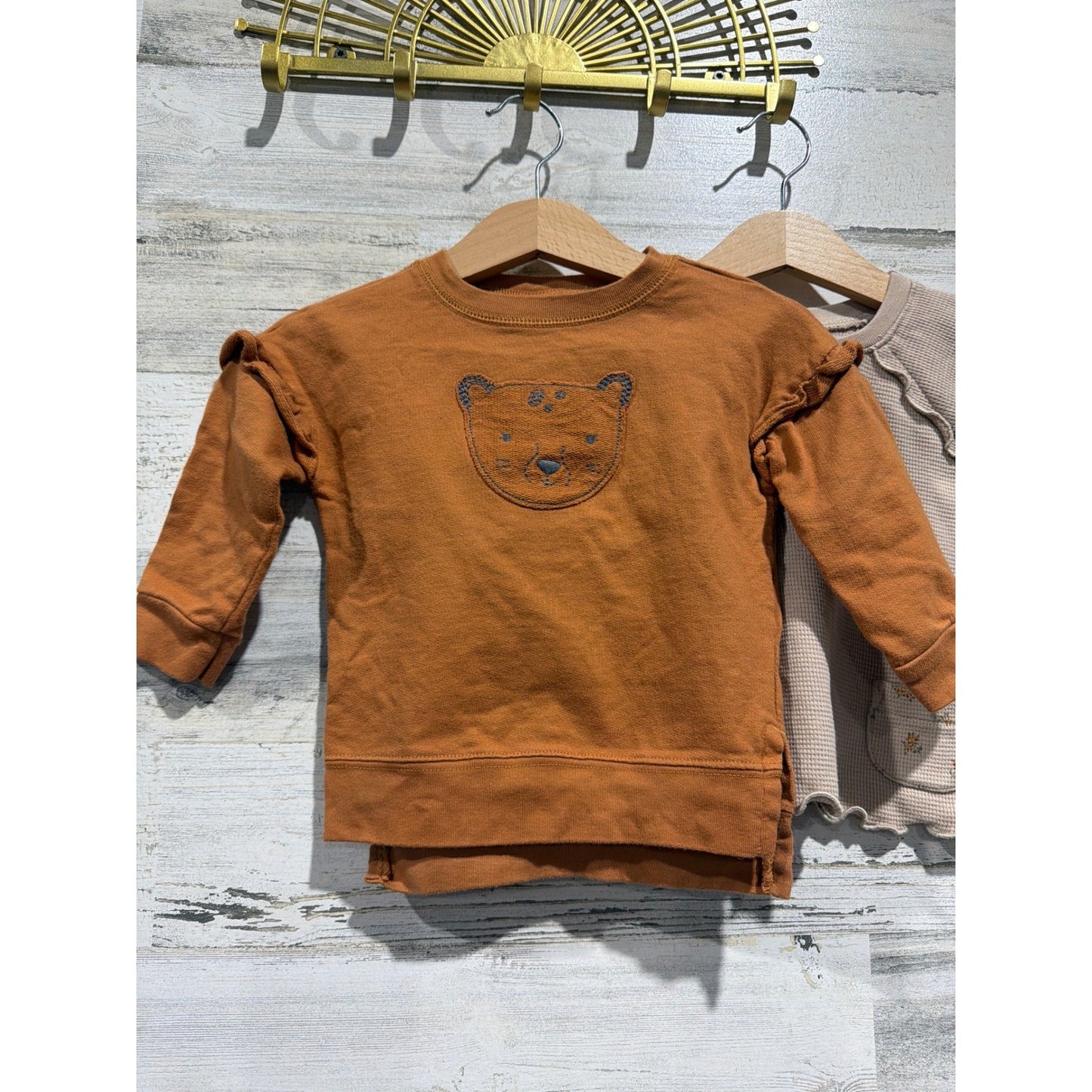 Ralph Lauren Easy Peasy Just One You Girls 12M Purple Tan Long Sleeve Bundle2