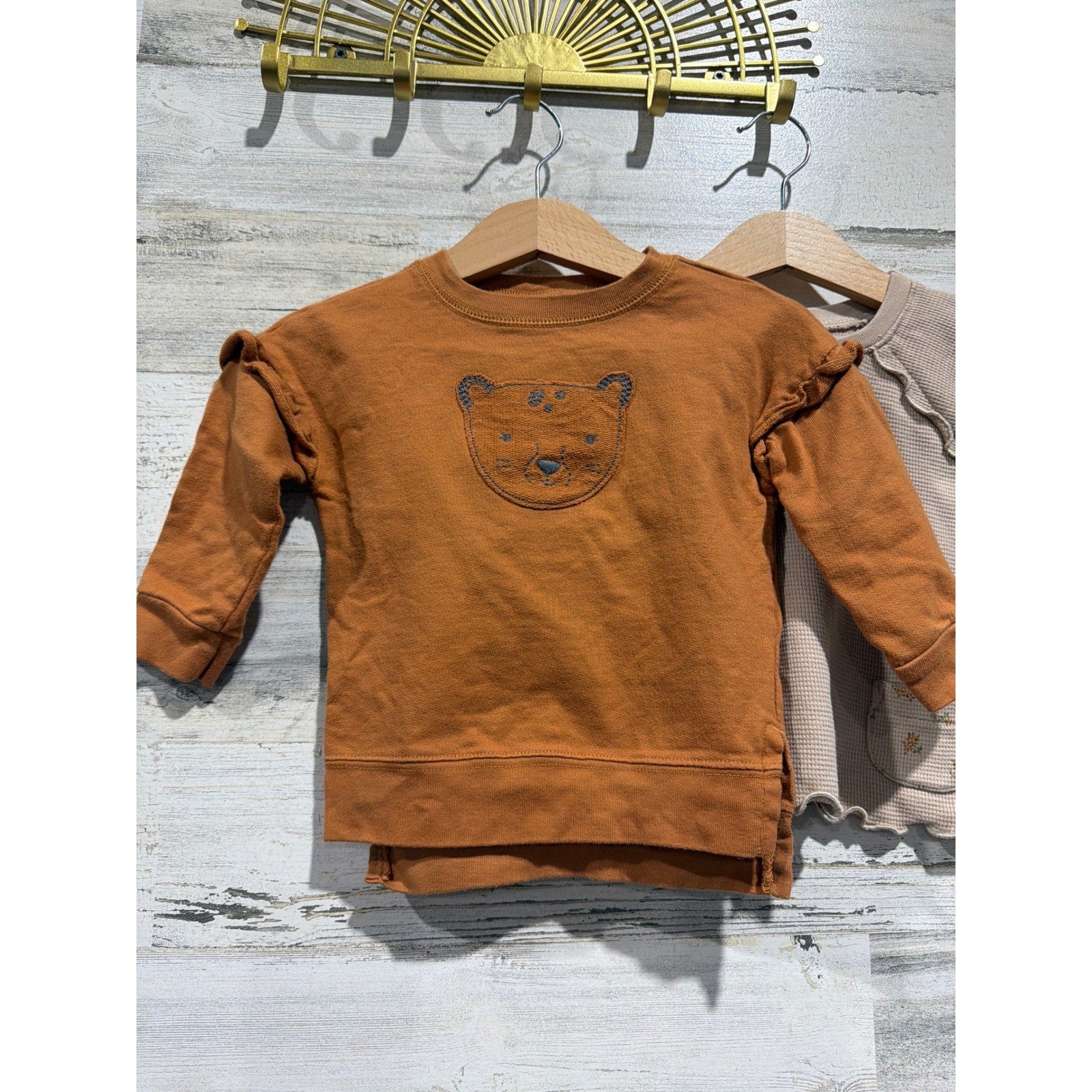 Ralph Lauren Easy Peasy Just One You Girls 12M Purple Tan Long Sleeve Bundle2