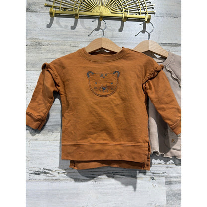 Ralph Lauren Easy Peasy Just One You Girls 12M Purple Tan Long Sleeve Bundle2