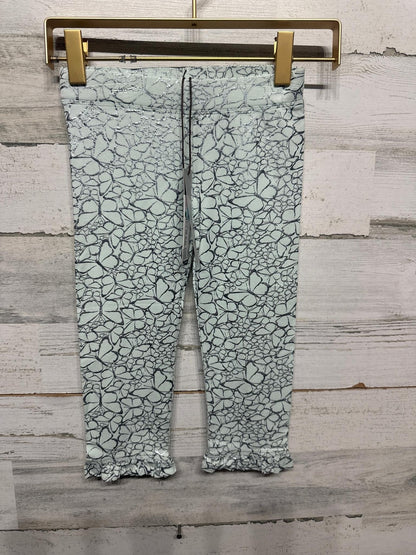 Imoga Leggings Girls Size 5 Mint Green Silver Butterfly Eden Ruffle NWT0