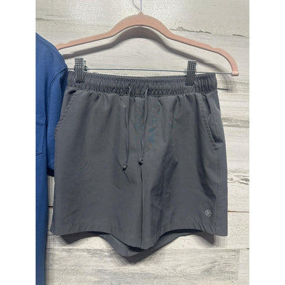 Class Club T-Shirt and 90 Degrees Shorts Set Boys 10/12 Blue Grey Pocket Tee EUC3
