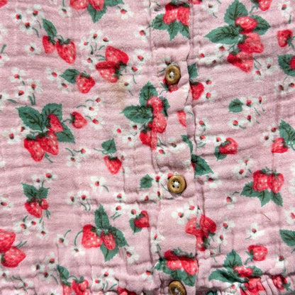 Mini Boden Cami Top Girls 11/12 Pink Strawberry Gauze *Flawed*3
