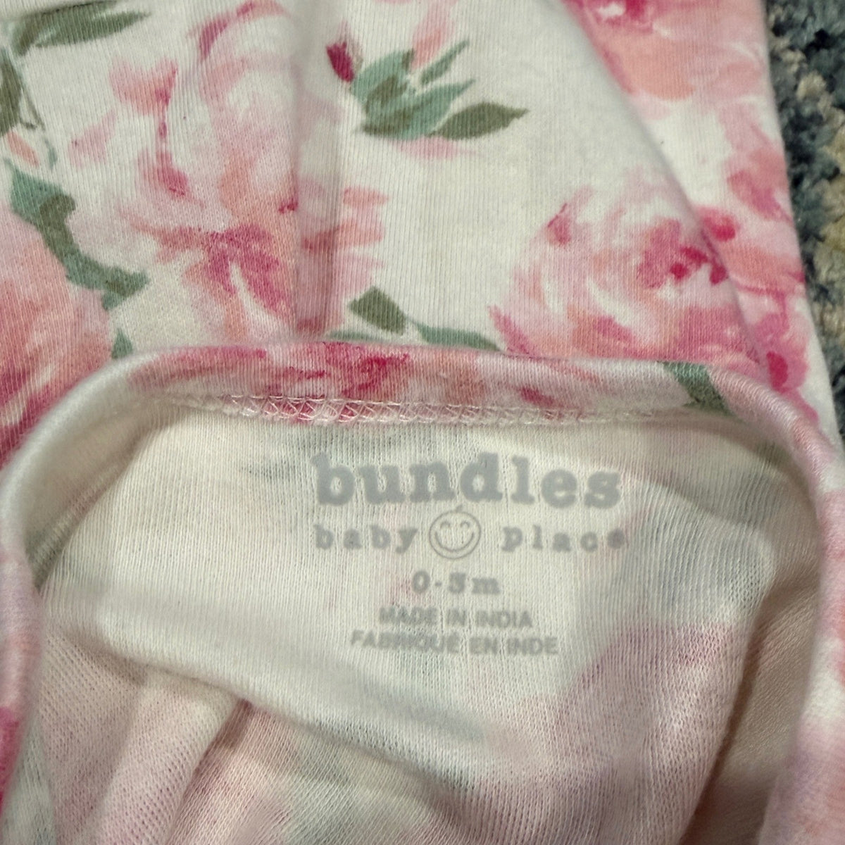 SIIX Cotton On Baby Organic Cotton Bundle Girls 0-3M Pink Floral Check EUC8