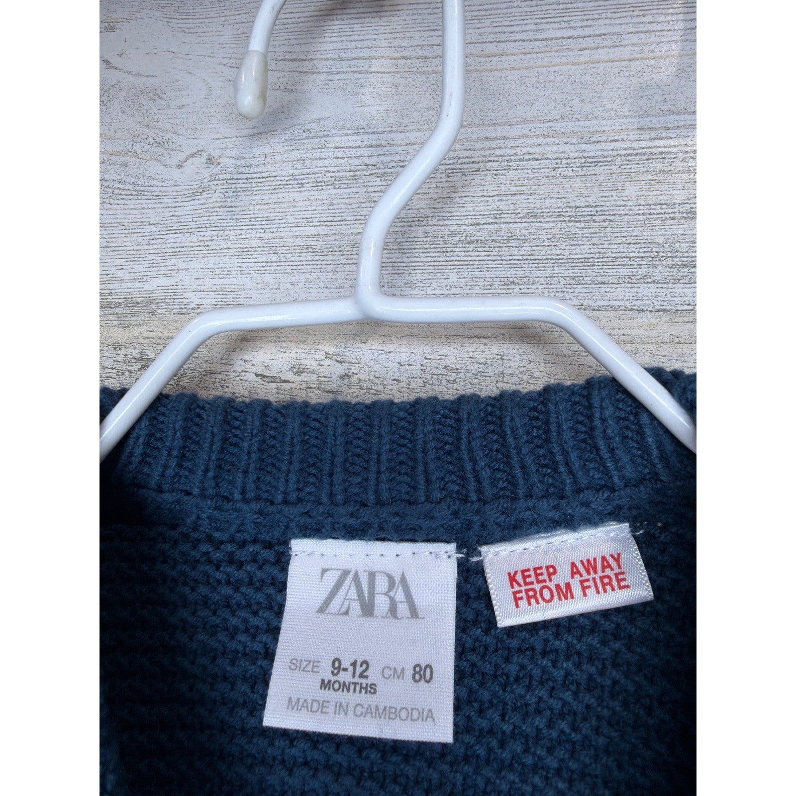 Zara Sweater Sweatshirt Bundle Boys 9-12M Navy Yellow Waffle Knit Awesome EUC4