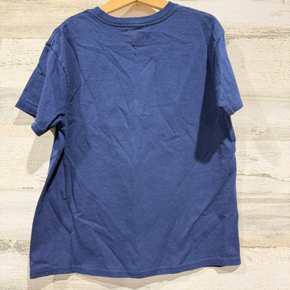 Marvel Graphic T-Shirt Boys Small Navy Blue Avengers Superhero Comic GUC3