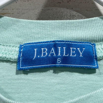 J. Bailey Graphic Tee Boys Size 6 Mint Green Baseball Milkshake Preppy EUC2