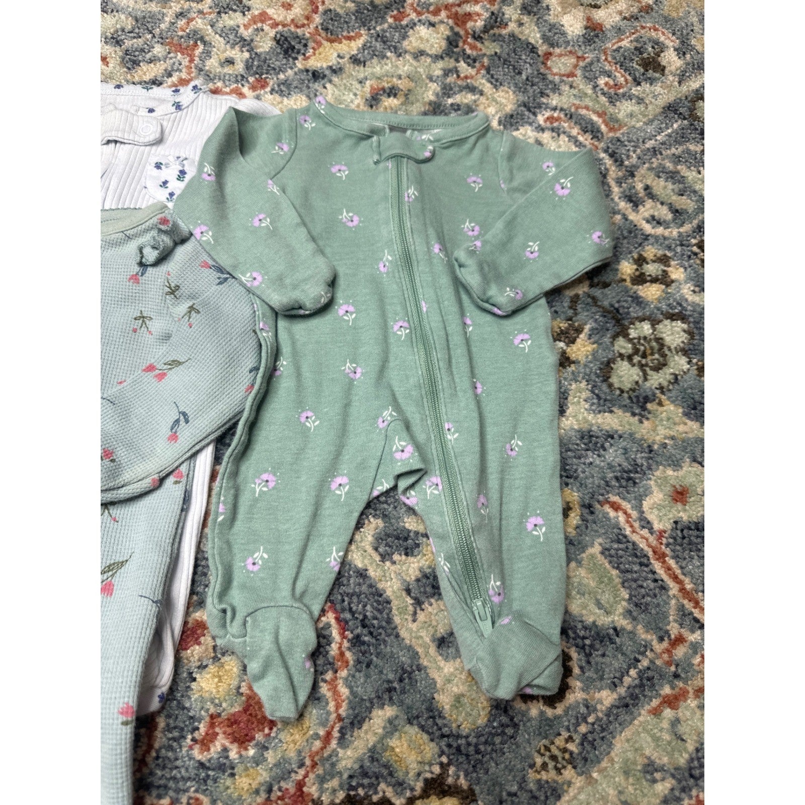 Newborn Carter's Gerber Sleepers Bodysuit Bundle Girls NB Floral3